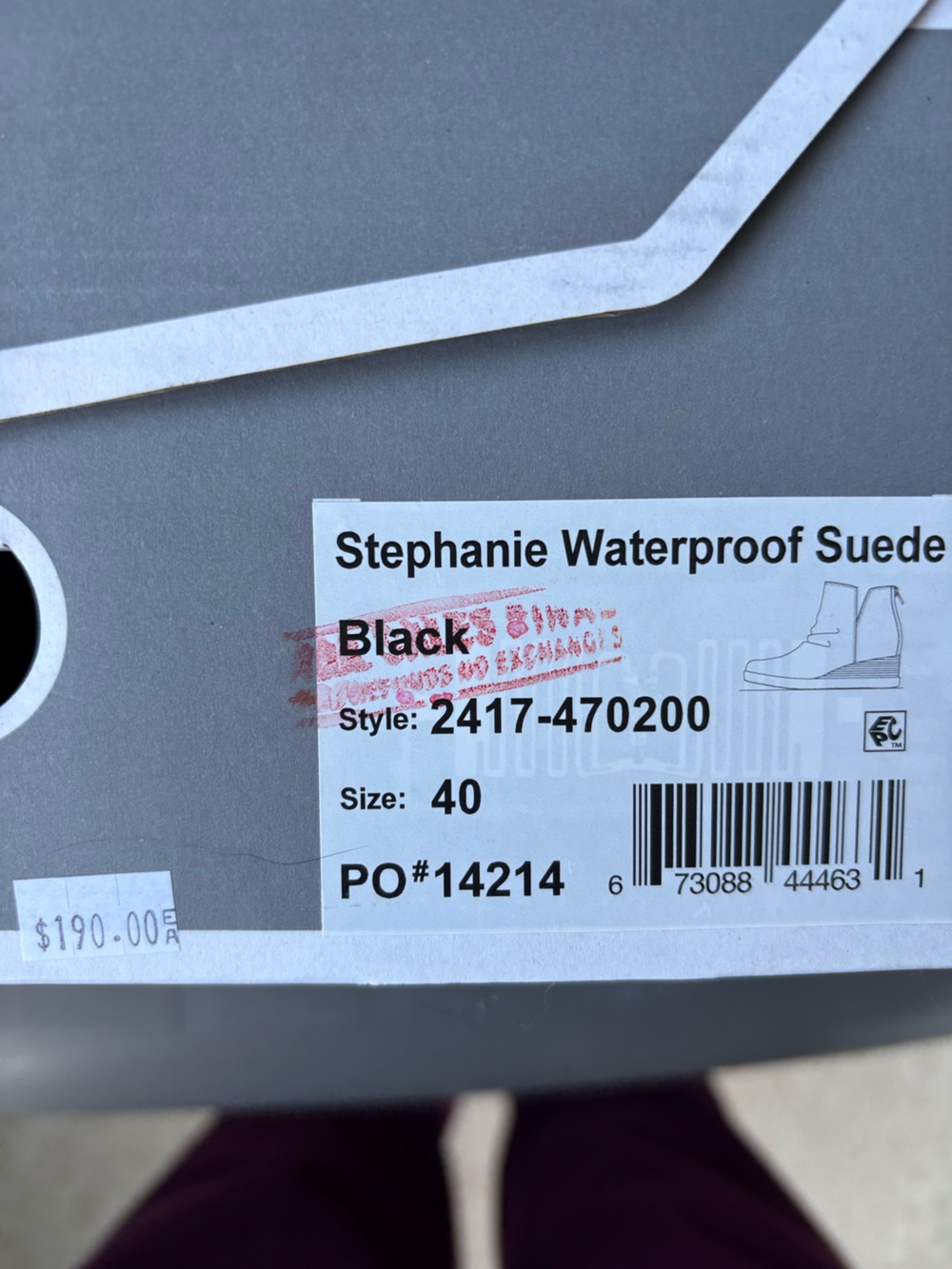 Dansko Women’s Stephanie Waterproof Black Suede Ankle Boots NIB - Picture 2 of 5